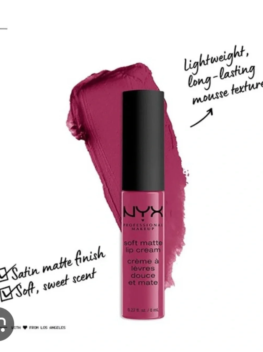 NYX Soft Matte Lip Cream - Prague Tone (Deep Berry Pink)